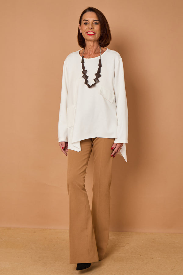 Bruno waterfall top in winter white
