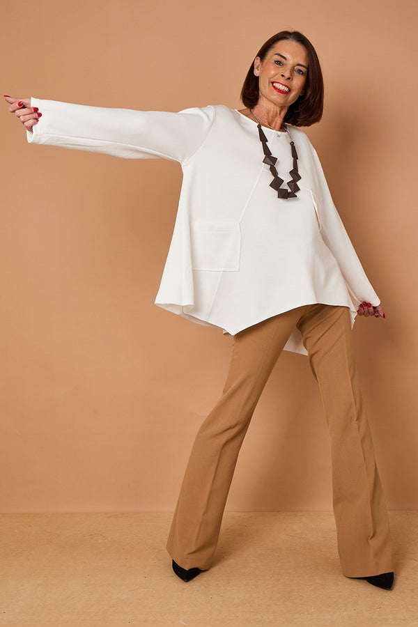 Bruno waterfall top in winter white