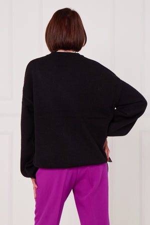 Ale 3D flower top in black