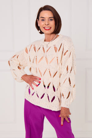 Holy moly top in beige