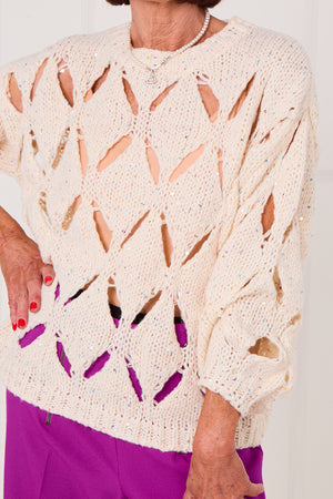 Holy moly top in beige