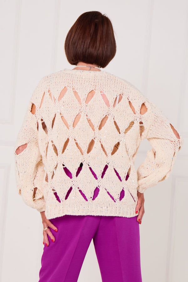 Holy moly top in beige