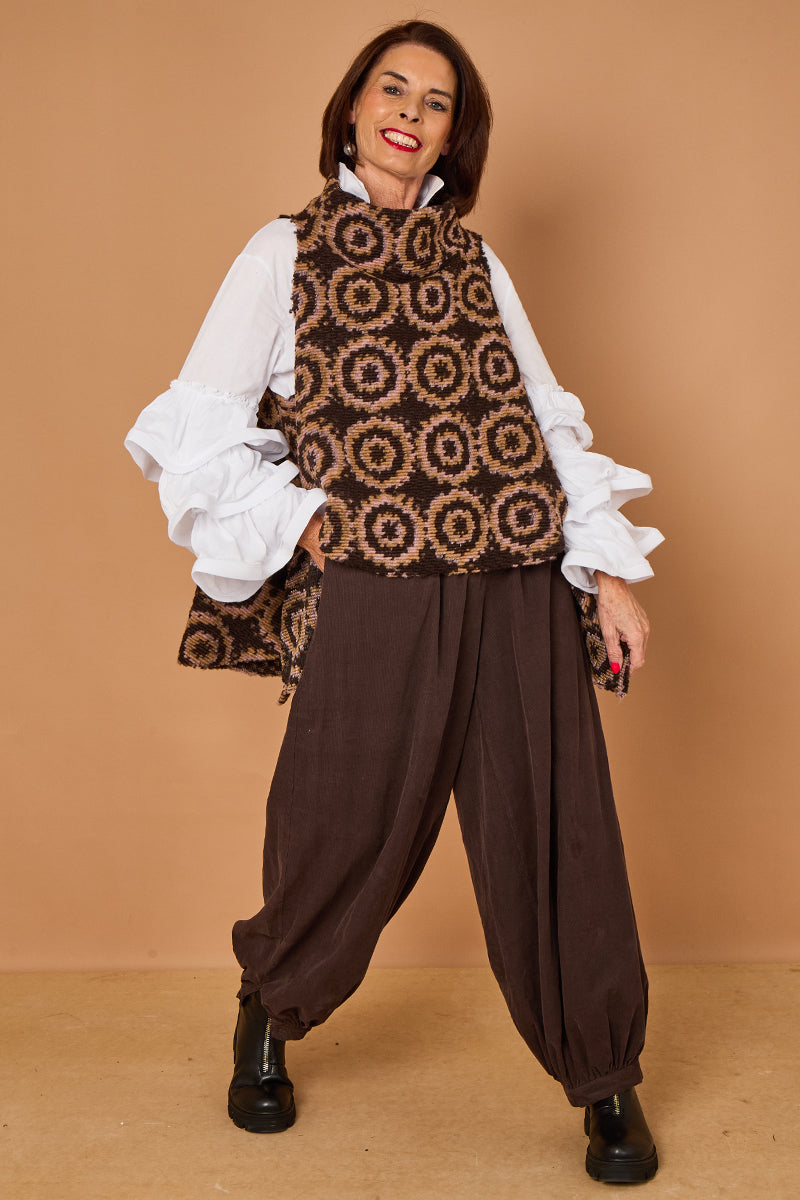 Roco waterfall tank top in chocolate