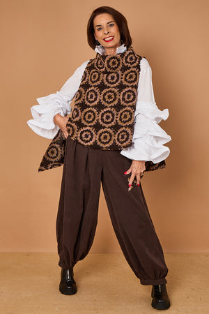 Roco waterfall tank top in chocolate