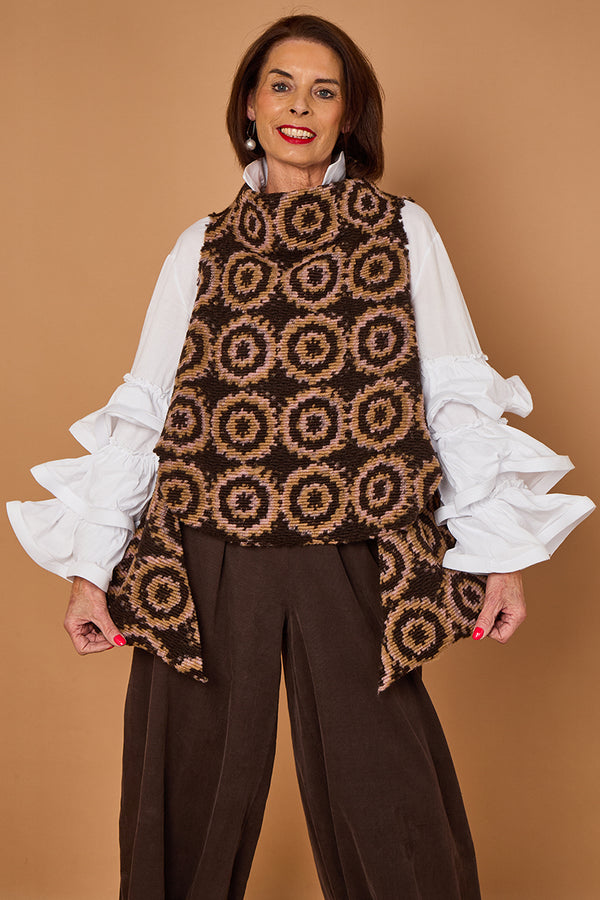 Roco waterfall tank top in chocolate