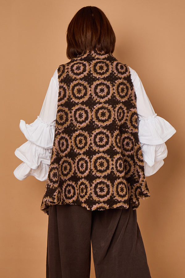 Roco waterfall tank top in chocolate