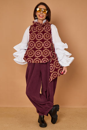 Roco waterfall tank top in mulberry