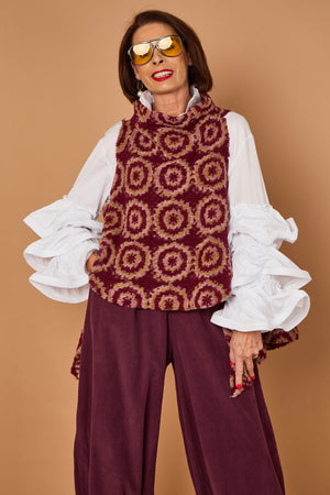 Roco waterfall tank top in mulberry