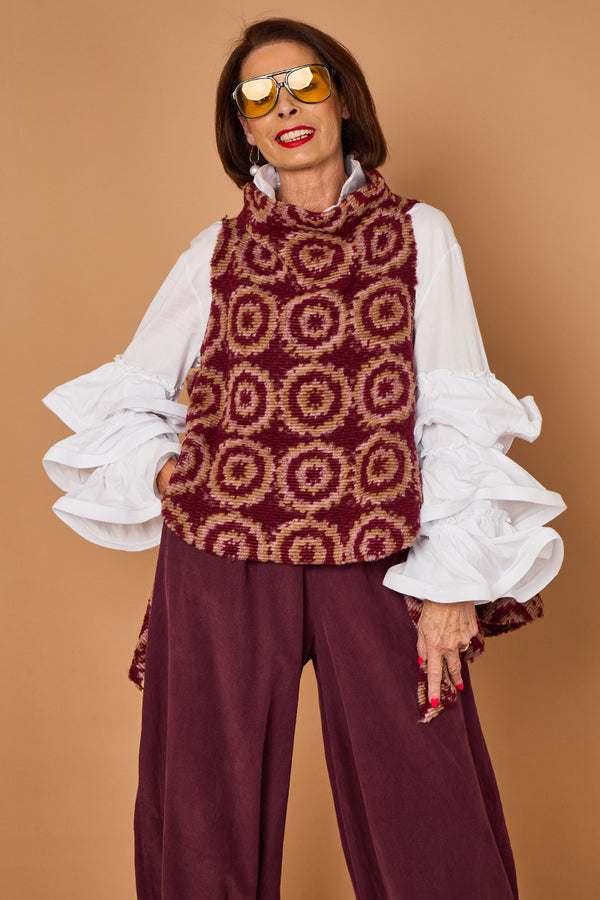Roco waterfall tank top in mulberry