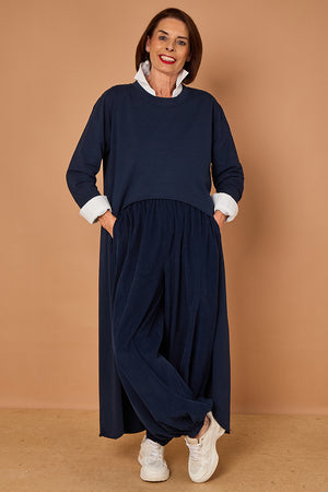 Sabrina pin cord trousers in navy