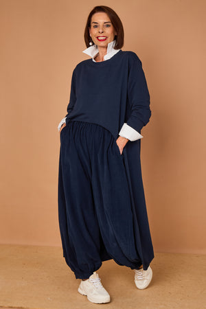 Sabrina pin cord trousers in navy