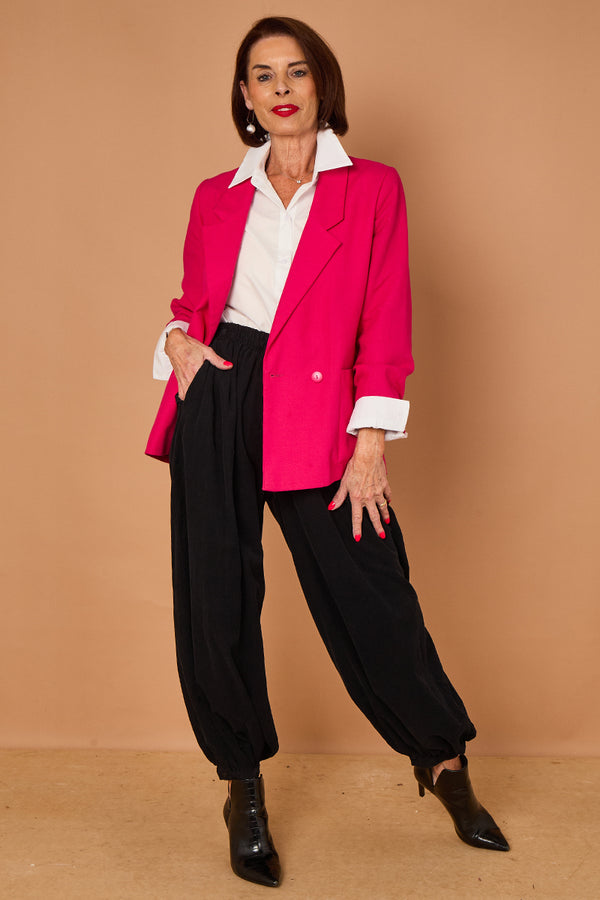 Sabrina pin cord trousers in black