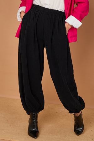 Sabrina pin cord trousers in black