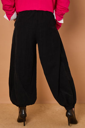 Sabrina pin cord trousers in black