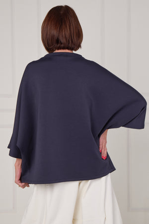 Heart to heart top in navy