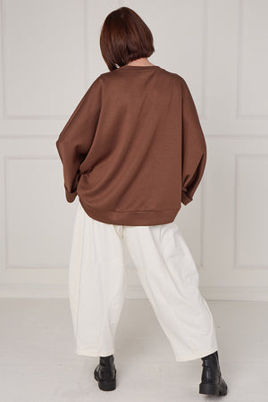 black heart top in Chocolate