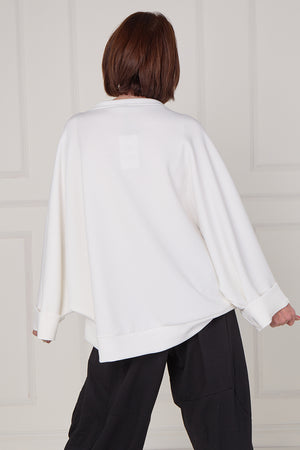 Chocolate heart top in ecru