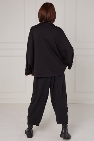 White heart top in Black