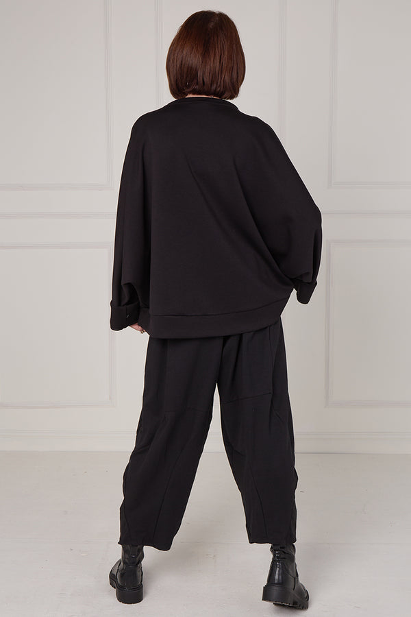 White heart top in Black