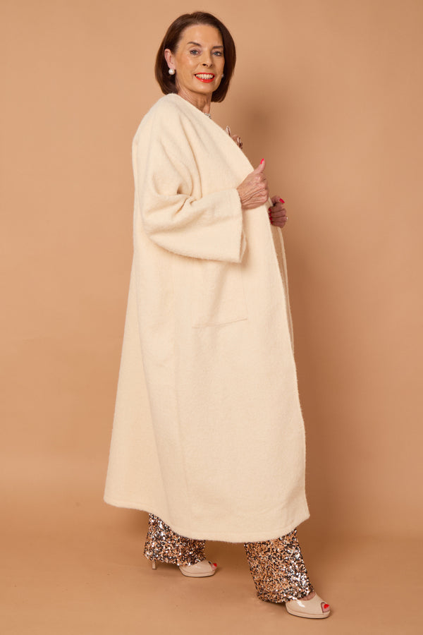 goodwin waterfall longcoat in cream