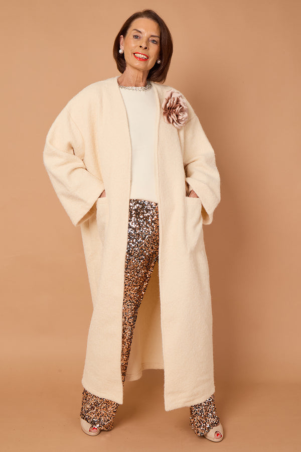 goodwin waterfall longcoat in cream