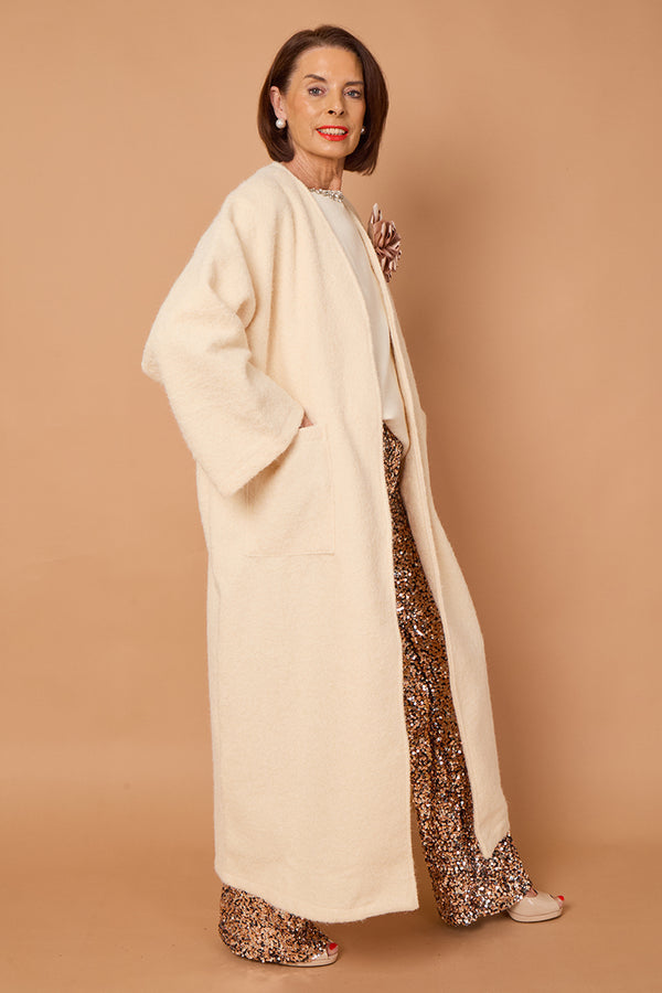 goodwin waterfall longcoat in cream
