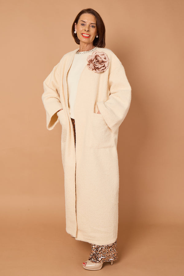 goodwin waterfall longcoat in cream