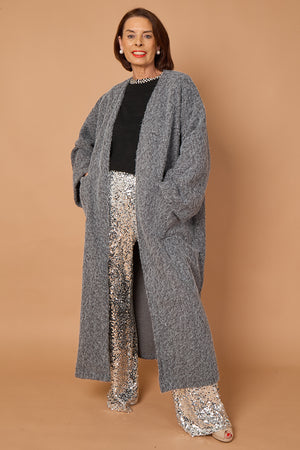 goodwin waterfall longcoat in charcoal grey