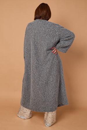 goodwin waterfall longcoat in charcoal grey