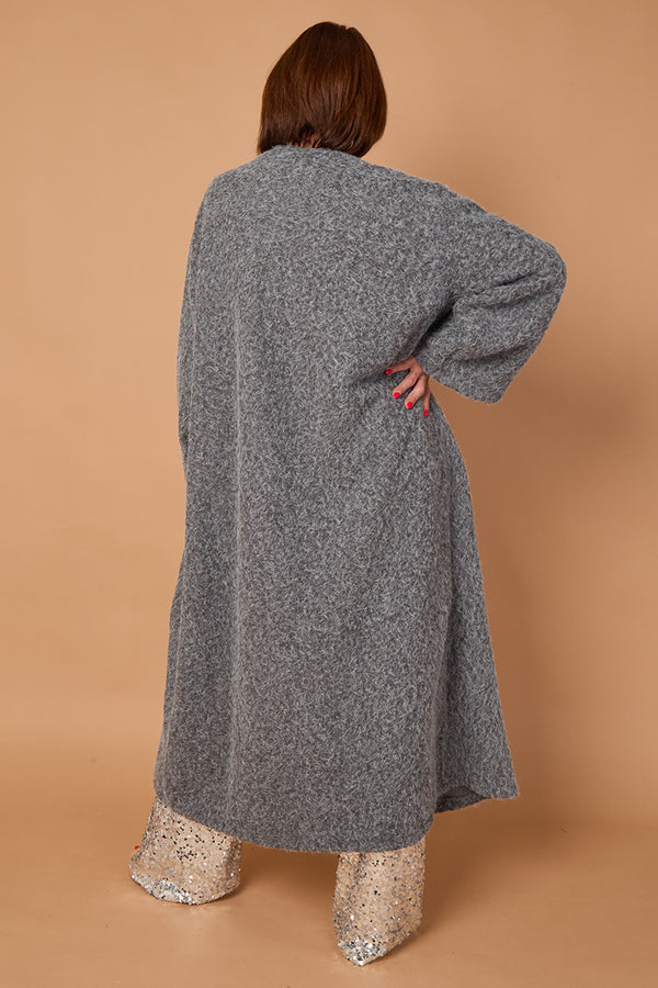 goodwin waterfall longcoat in charcoal grey