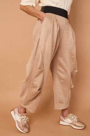 Lorenzo Cocoon Trousers in stone