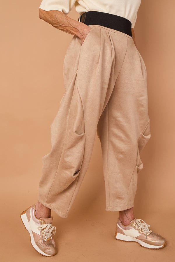 Lorenzo Cocoon Trousers in stone