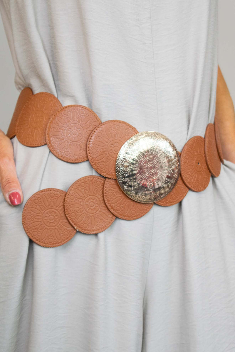 Boho Belt in Camel