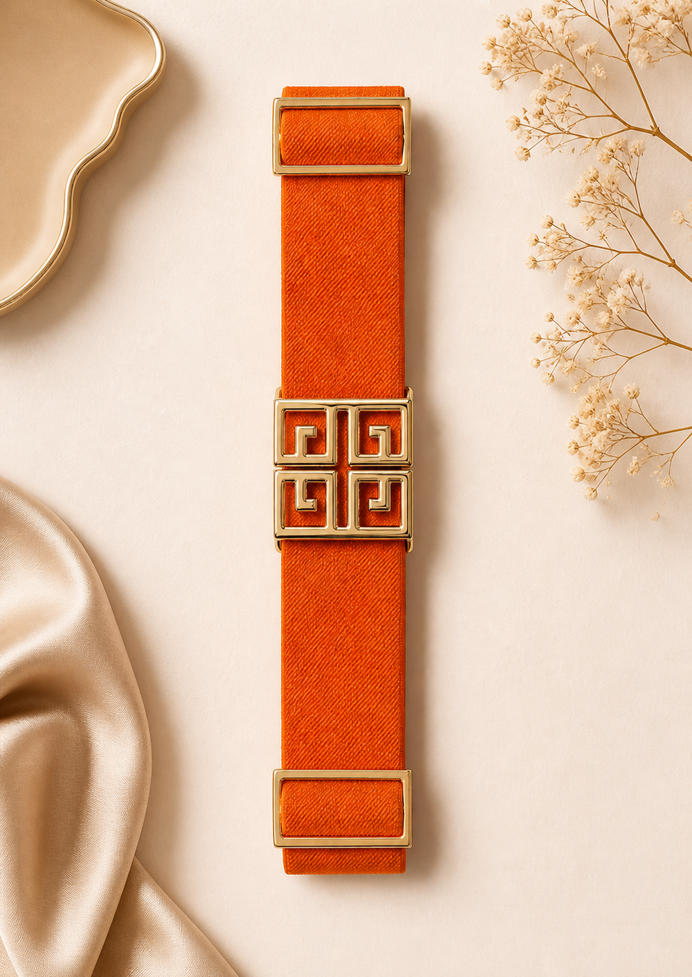 Rachel Belt in burnt orange - Bond Street Store