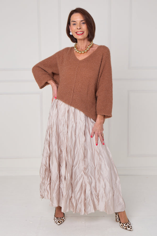 Ruby knitwear in caramel