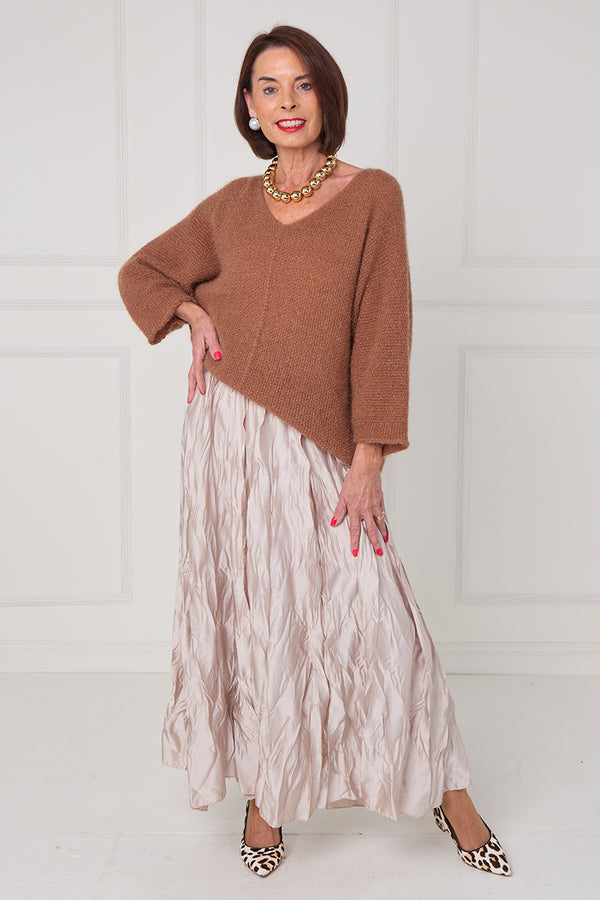 Ruby knitwear in caramel