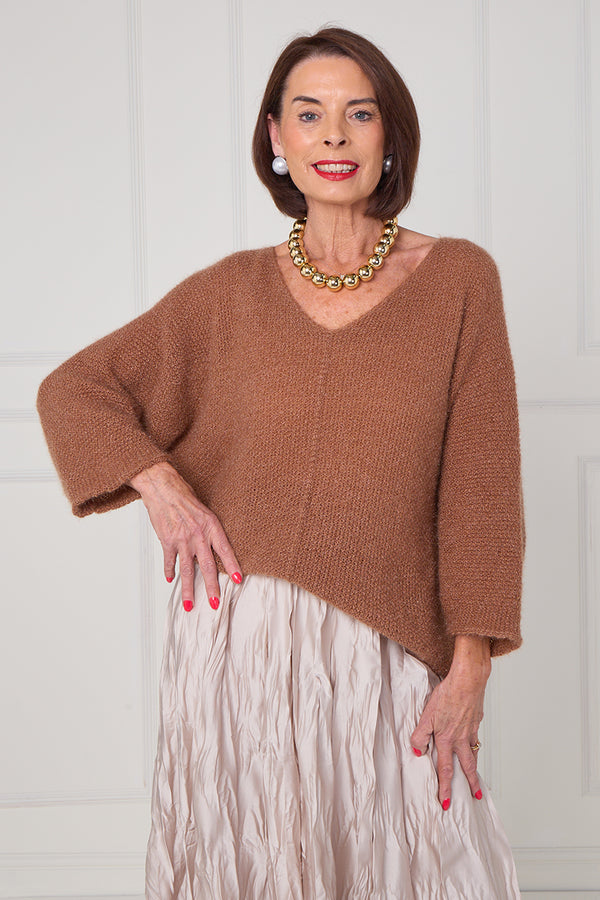 Ruby knitwear in caramel