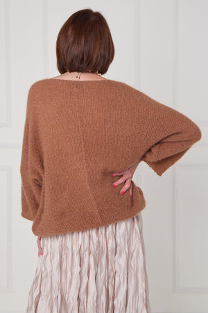 Ruby knitwear in caramel