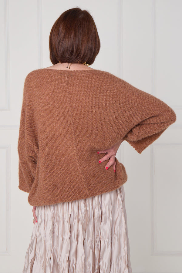 Ruby knitwear in caramel