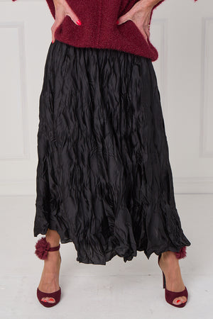 CHLOE CRINKLE SKIRT IN BLACK