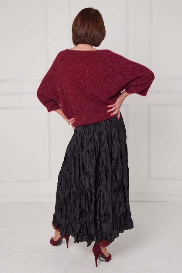 Ruby knitwear in mulberry wine