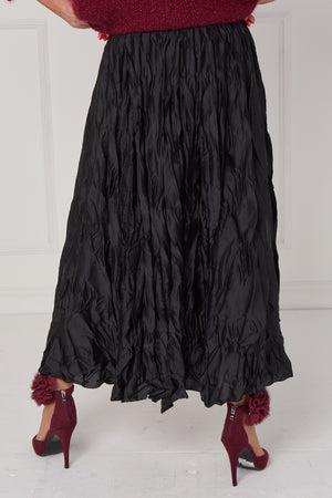 CHLOE CRINKLE SKIRT IN BLACK