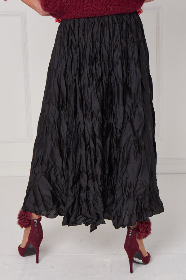 CHLOE CRINKLE SKIRT IN BLACK