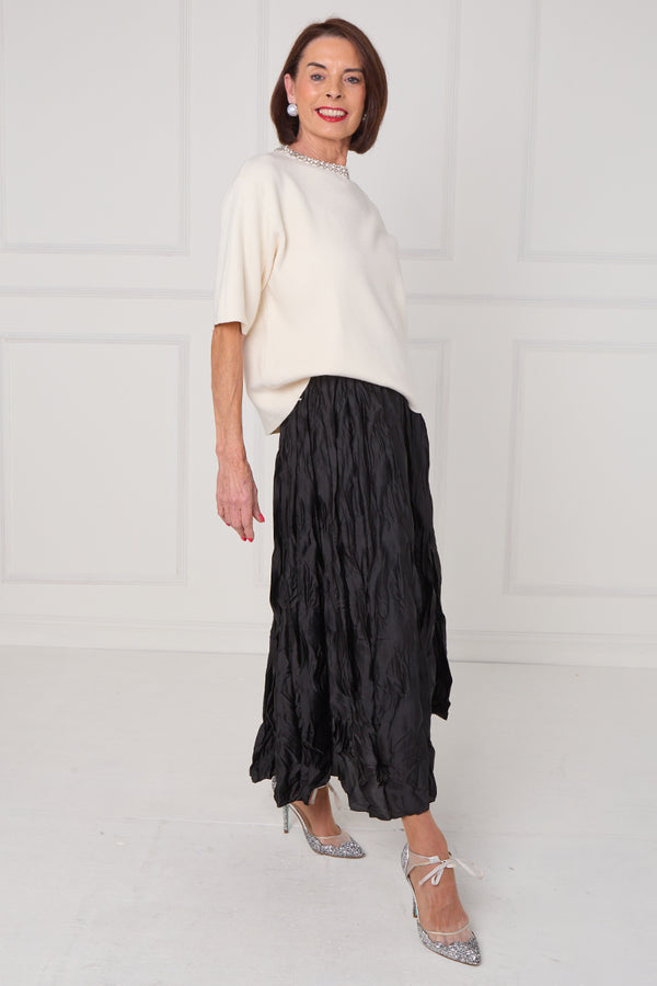 Abel embellished diamante knitwear in ecru