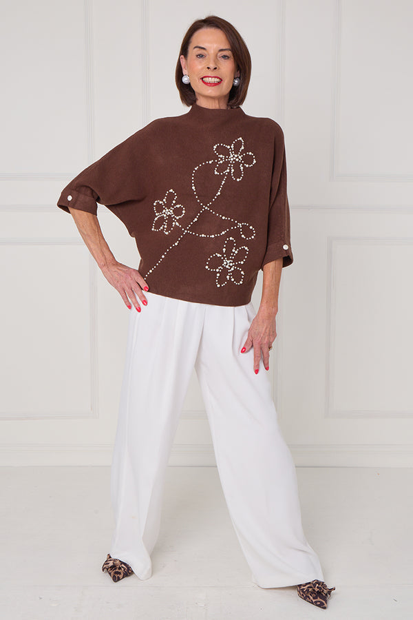 Dorothy knitwear in chocolate