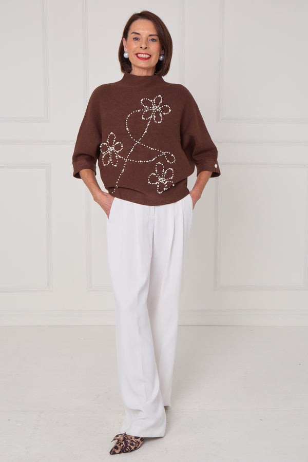 Dorothy knitwear in chocolate