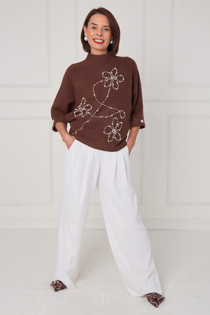 Dorothy knitwear in chocolate