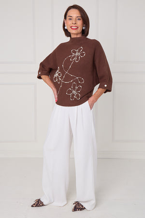 Dorothy knitwear in chocolate