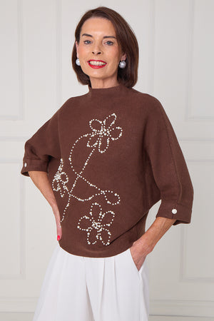 Dorothy knitwear in chocolate