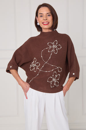 Dorothy knitwear in chocolate